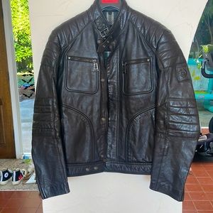 AUTHENTIC BELSTAFF black leather biker jacket